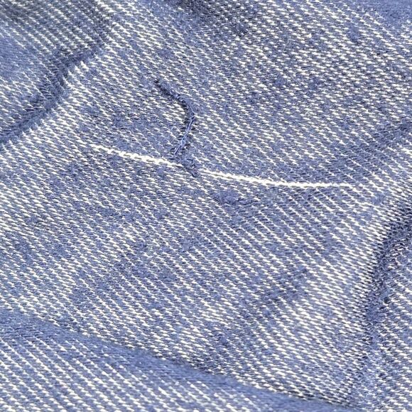 Baby Girl 12M Soft Blue Denim Knit Dress Summer Casual Ruffled Short Sleeve Cute - Picture 7 of 7